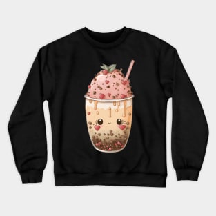 Valentine's day Bubble tea Couples boyfriend and girlfriend husband and wife lovers gift idea Crewneck Sweatshirt